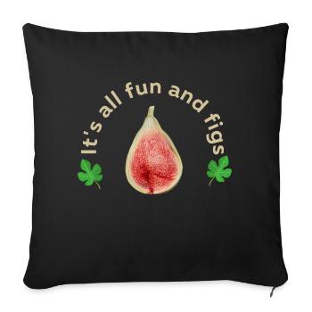 It's all fin and fun - Sofa pillowcase 17,3'' x 17,3'' (45 x 45 cm) - black - Front