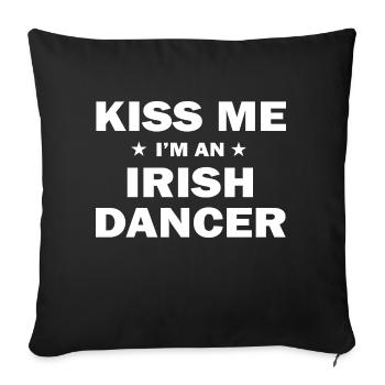 Dancing Dance Music - Sofa pillowcase 17,3'' x 17,3'' (45 x 45 cm) - black - Front