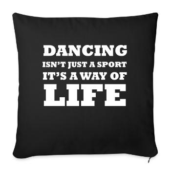 Dancing Dance Music - Sofa pillowcase 17,3'' x 17,3'' (45 x 45 cm) - black - Front