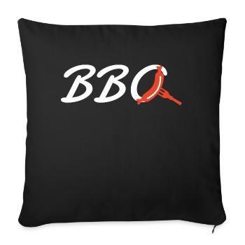 Hot-dogs ''BBQ'' - Housse de coussin décorative 45 x 45 cm - noir - Devant