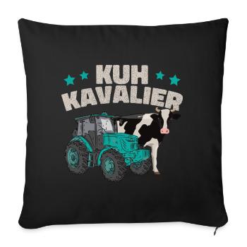 Kuh Kavalier - Sofakissenbezug 45 x 45 cm - Schwarz - Vorne