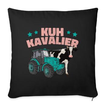 Kuh Kavalier - Sofakissenbezug 45 x 45 cm - Schwarz - Vorne
