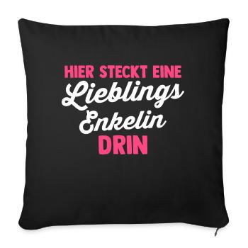 Enkelin - Sofakissenbezug 45 x 45 cm - Schwarz - Vorne