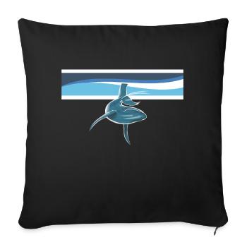 Baleine à bosse - Housse de coussin décorative 45 x 45 cm - noir - Devant
