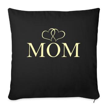 Maman - Housse de coussin décorative 45 x 45 cm - noir - Devant