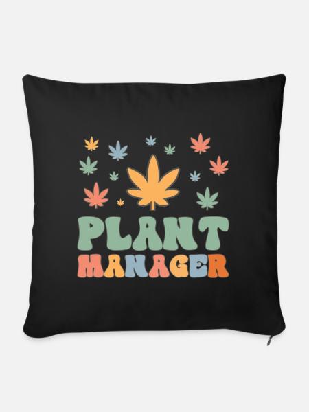 Cannabis Marihuana Weed Kiffen - Sofakissenbezug 45 x 45 cm - Schwarz