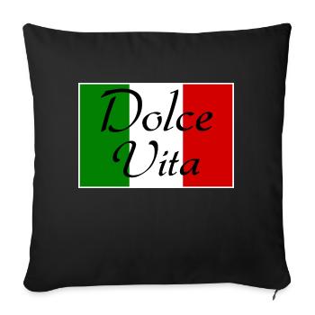 Dolce Vita - Sofakissenbezug 45 x 45 cm - Schwarz - Vorne