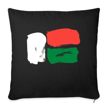 Madagascar Flag - Brush Strokes - Sofa pillowcase 17,3'' x 17,3'' (45 x 45 cm) - black - Front