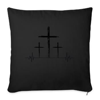 Mourir pour toi - Housse de coussin décorative 45 x 45 cm - noir - Devant