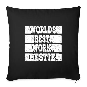 Worlds best work beast emotional support - Sofa pillowcase 17,3'' x 17,3'' (45 x 45 cm) - black - Front