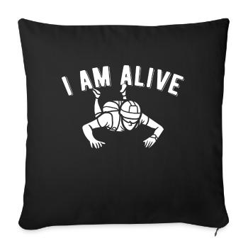 Skydiving Parachuting Skydive Skydiver - Sofakissenbezug 45 x 45 cm - Schwarz - Vorne