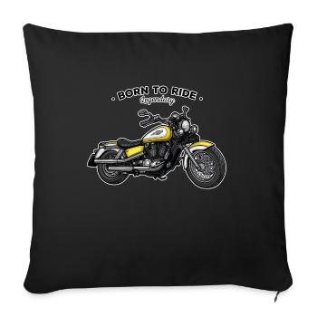 Chopper // Moto - Housse de coussin décorative 45 x 45 cm - noir - Devant