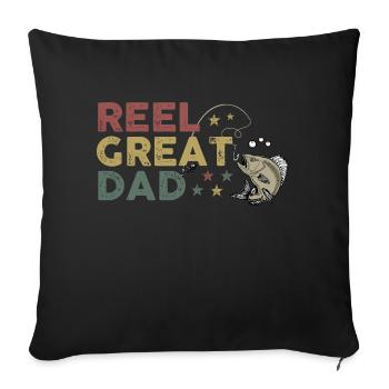 Reel Great Dad - Sofa pillowcase 17,3'' x 17,3'' (45 x 45 cm) - black - Front