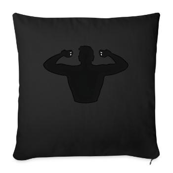 salle de sport - Housse de coussin décorative 45 x 45 cm - noir - Devant