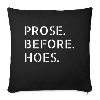 Book Lover Books and Wine Quote Geek Comics - Sofa pillowcase 17,3'' x 17,3'' (45 x 45 cm) - black - Front