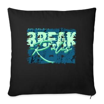 trust you self brake rules quote humor cool retro - Sofa pillowcase 17,3'' x 17,3'' (45 x 45 cm) - black - Front