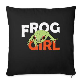 Red-eyed Coqui Frog Eleutherodactylus antillensis - Sofakissenbezug 45 x 45 cm - Schwarz - Vorne