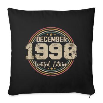 Les Légendes Sont Nées En Décembre 1998 - 1998 - Housse de coussin décorative 45 x 45 cm - noir - Devant