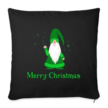 Merry Christmas - Sofa pillowcase 17,3'' x 17,3'' (45 x 45 cm) - black - Front