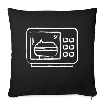 Microwave Hand Drawn - Sofa pillowcase 17,3'' x 17,3'' (45 x 45 cm) - black - Front