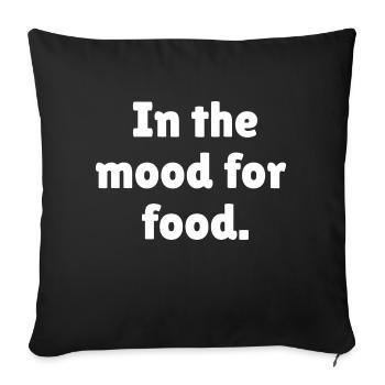 In the mood for food - Sofa pillowcase 17,3'' x 17,3'' (45 x 45 cm) - black - Front