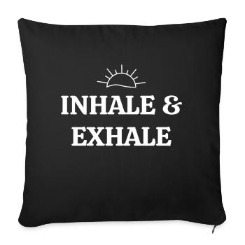 Inhale & Exhale - Sofa pillowcase 17,3'' x 17,3'' (45 x 45 cm) - black - Front