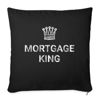 Mortgage King - Sofa pillowcase 17,3'' x 17,3'' (45 x 45 cm) - black - Front