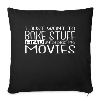 Bday Bubaprints Barbes de vacances de Noël drôles - Housse de coussin décorative 45 x 45 cm - noir - Devant