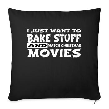 birthday present confectioner born baker humor - Sofakissenbezug 45 x 45 cm - Schwarz - Vorne