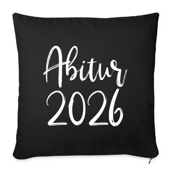 Abitur 2026 - Sofakissenbezug 45 x 45 cm - Schwarz - Vorne