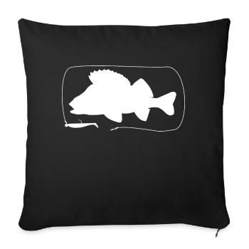 Perch with softbait - Sofa pillowcase 17,3'' x 17,3'' (45 x 45 cm) - black - Front