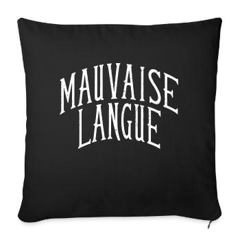 Mauvaise langue - Housse de coussin décorative 45 x 45 cm - noir - Devant