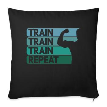 Fitness Musculation Athlètes Sports de fitness Sports - Housse de coussin décorative 45 x 45 cm - noir - Devant