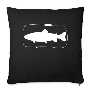 Trout Sbirolino assembly with paste - Sofa pillowcase 17,3'' x 17,3'' (45 x 45 cm) - black - Front