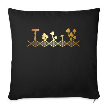 Le champignon est dans mon ADN - Housse de coussin décorative 45 x 45 cm - noir - Devant