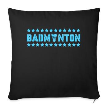badminton - Housse de coussin décorative 45 x 45 cm - noir - Devant