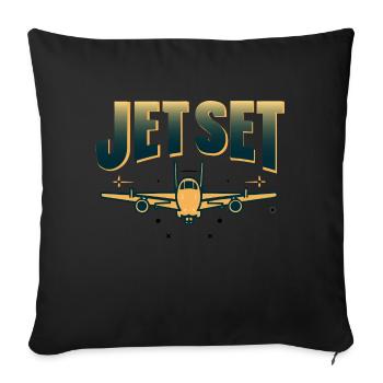 AVIONS - Housse de coussin décorative 45 x 45 cm - noir - Devant