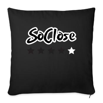 SoClose Simply Life Aufkleber - Sofakissenbezug 45 x 45 cm - Schwarz - Vorne