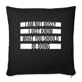 Je ne suis pas autoritaire, je sais juste ce que vous devriez faire - Housse de coussin décorative 45 x 45 cm - noir - Devant