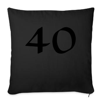 40 - Housse de coussin décorative 45 x 45 cm - noir - Devant