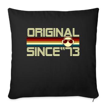 Since 73 - Sofa pillowcase 17,3'' x 17,3'' (45 x 45 cm) - black - Front