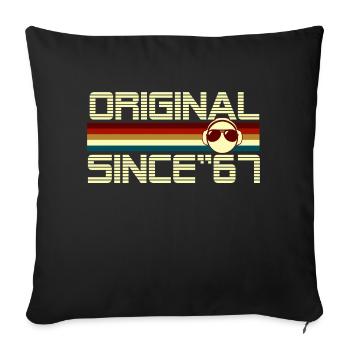 Since 67 - Sofa pillowcase 17,3'' x 17,3'' (45 x 45 cm) - black - Front