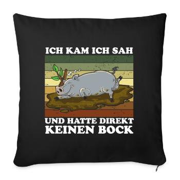 Je suis venu, j’ai vu et je n’en ai pas eu envie tout de suite - Housse de coussin décorative 45 x 45 cm - noir - Devant