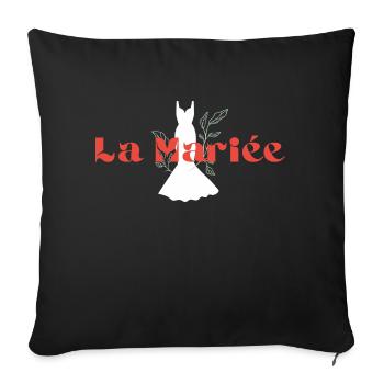 The Bride - Matching Bride T-shirt - Sofa pillowcase 17,3'' x 17,3'' (45 x 45 cm) - black - Front