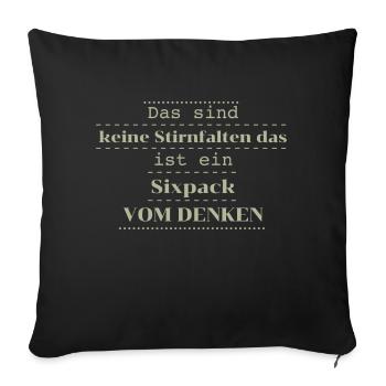 Dictons drôles Six Pack vs. Pliage - Housse de coussin décorative 45 x 45 cm - noir - Devant