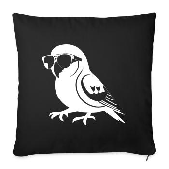 Lustiger Vogel mit Sonnenbrille Cool Bourke's Parak - Sofakissenbezug 45 x 45 cm - Schwarz - Vorne