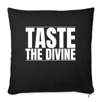 Manger des saveurs délicieuses - Housse de coussin décorative 45 x 45 cm - noir - Devant