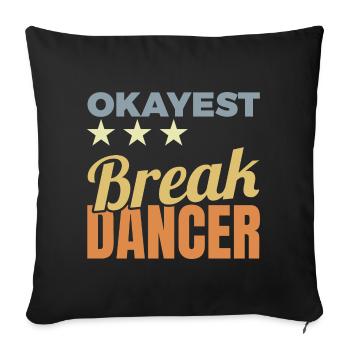 Breakdancer moyen - Housse de coussin décorative 45 x 45 cm - noir - Devant