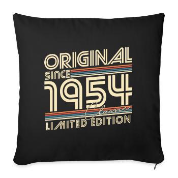Original Since 1954 Vintage Birthday Gift - Sofa pillowcase 17,3'' x 17,3'' (45 x 45 cm) - black - Front