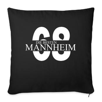 Mannheim Monnem Mannheimat - Sofakissenbezug 45 x 45 cm - Schwarz - Vorne